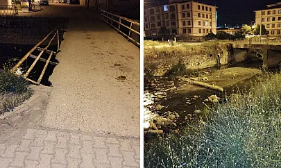 Siirt Veysel Karani Beldesi'nde Tehlike Saçan Köprü: Çocuklar İçin Büyük Risk!
