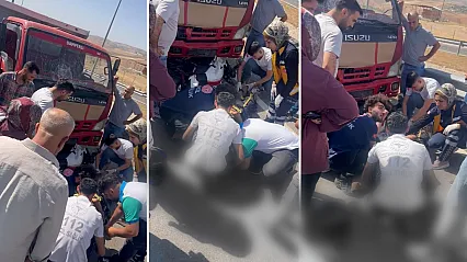 Siirt Çevre Yolunda Korkutan Kaza: Motosiklet Kamyon Altında Kaldı, 1 Kişi Yaralandı