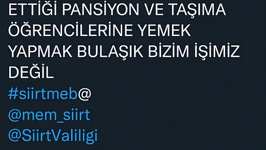 Siirt'te 15 Bin Öğrenciye Yemek Hazırlayan Aşçılardan Milli Eğitimin Kararına Tepki!