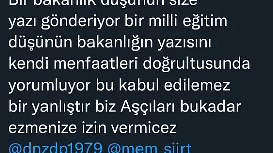 Siirt'te 15 Bin Öğrenciye Yemek Hazırlayan Aşçılardan Milli Eğitimin Kararına Tepki!