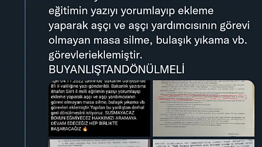 Siirt'te 15 Bin Öğrenciye Yemek Hazırlayan Aşçılardan Milli Eğitimin Kararına Tepki!