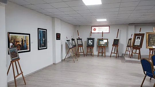 Adıyaman'da Gazze yararına sanat sergisi açıldı