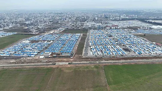 Adıyaman'da konteyner kent, 1 yıl sonra havadan görüntülendi