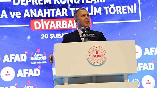 Bakan Yerlikaya, Diyarbakır'da TOKİ kura çekimine katıldı: 'Diyarbakır'a 3 milyar lirayı aşkın kaynak aktarıldı'