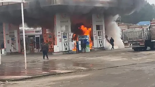 Diyarbakır'da akaryakıt istasyonunda korkutan yangın