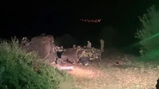Düşen helikopterin enkazından ilk görüntüler