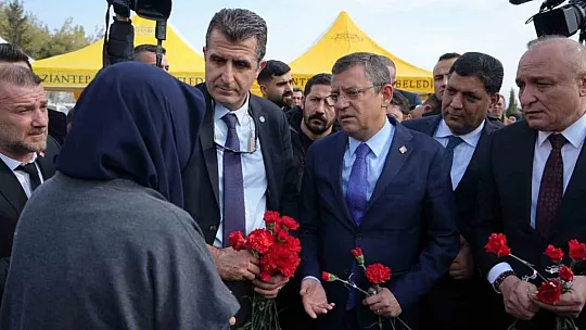 İslahiye'de deprem şehitliğini ziyaret eden Özgür Özel'e tepki