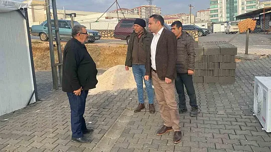 Kaymakam Partal, konteyner kentte incelemelerde bulundu