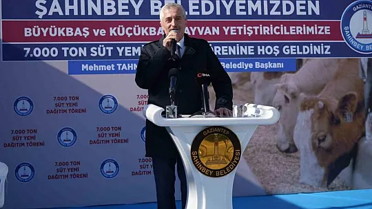 Şahinbey'den hayvan yetiştiricilerine 7 bin ton yem desteği