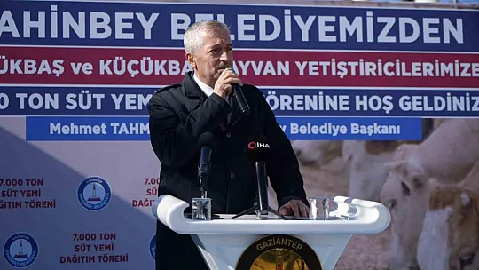 Şahinbey'den hayvan yetiştiricilerine 7 bin ton yem desteği