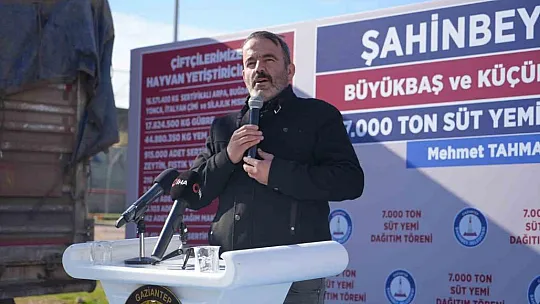 Şahinbey'den hayvan yetiştiricilerine 7 bin ton yem desteği