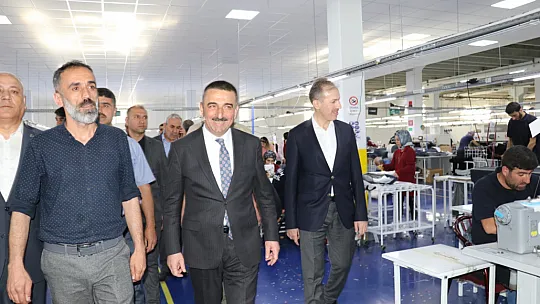 Vali Hacıbektaşoğlu, OSB'deki Tekstil Fabrikalarını Ziyaret Etti
