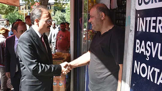 Vali/Belediye Başkan Vekili Dr. Kemal Kızılkaya, Esnaf ve Vatandaşları Ziyaret Etti