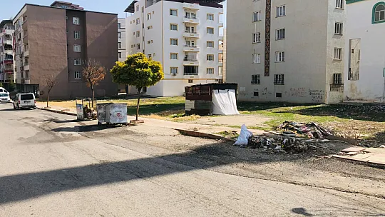 Siirt'te çöpü yanı başındaki çöp bidonlarına dökmeyip insanların geçtiği kaldırıma döktü