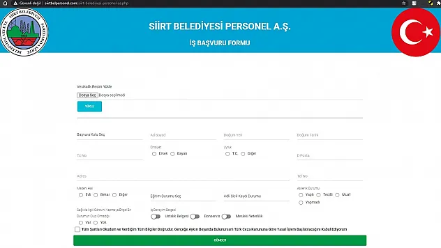 Siirt Belediyesi Personel Alımı Başvuru Sayfası Çöktü