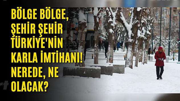 Bölge bölge, şehir şehir Türkiye'nin karla imtihanı! Nerede, ne olacak?