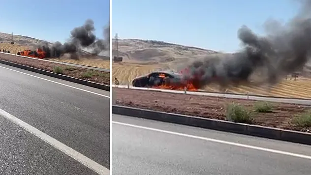 Kurtalan Girişinde Son Model Mercedes Alev Alev Yandı: 4 Kişi Canını Zor Kurtardı