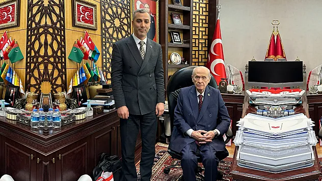 MHP Siirt İl Başkanı Cengizhan Tükenmez, Devlet Bahçeli'yi Ziyaret Etti