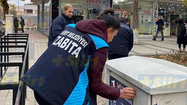 Siirt Belediyesi İzinsiz İlan Ve Afiş Asanları Uyardı
