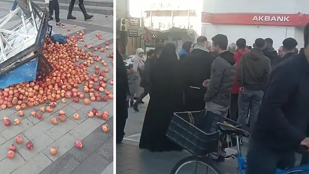Siirt'te Zabıtaya Tepki Gösteren Seyyar Satıcı Ürününü Yola Döktü