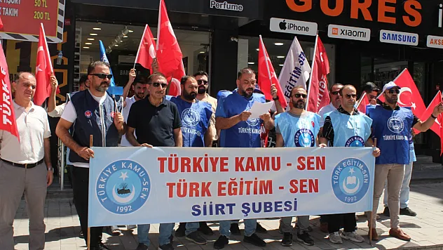 Siirt'te Kamu Çalışanları İş Bırakma Eylemiyle Hak Arıyor