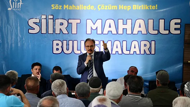 Siirt Valisi Dr. Kemal Kızılkaya, Conkbayır Mahallesi'nde Mahalle Buluşması Gerçekleştirildi