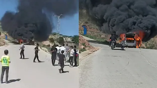 Şırnak'ta Gabar Dağı'ndaki Petrol Çalışmaları İçin Gelen Araç Alev Alev Yandı! Araç Kullanılamaz Hale Geldi