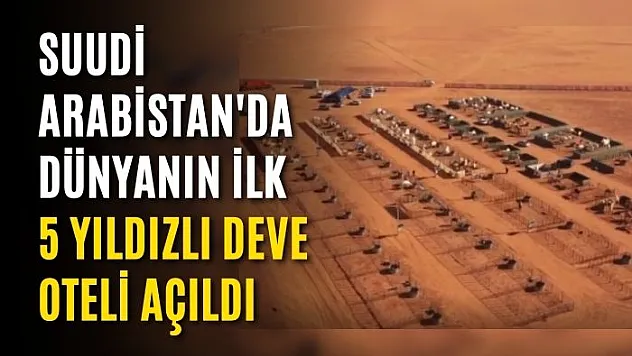 Suudi Arabistan'da dünyanın ilk 5 yıldızlı deve oteli açıldı