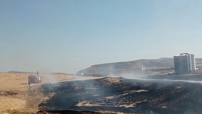 Siirt Afet Evler Mahallesi'nde Anız Yangını Çıktı