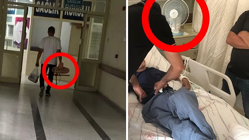 Siirt Eğitim ve Araştırma Hastanesi'nde Klima Krizi! Ellerinde Pervane İle Tedavi Olmaya Geliyorlar