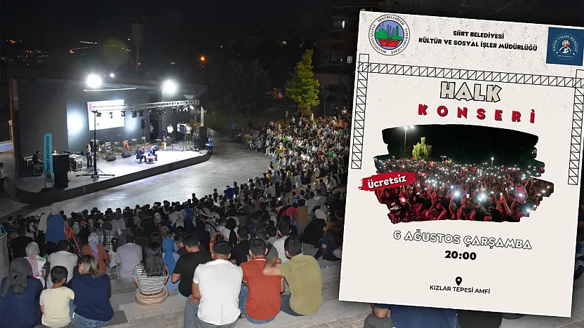 Siirt'te 6 Ağustos'ta Müzik ve Folklor Rüzgarı Esecek: Halk Konseri İçin Belediye'den Davet