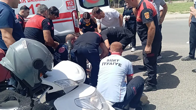 Siirt'te Otomobil ile Motokurye Çarpıştı: 1 Yaralı