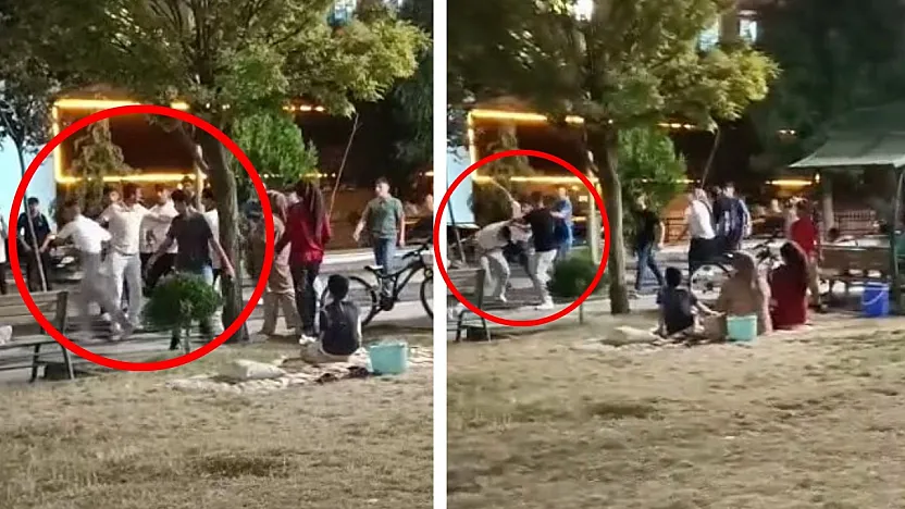Siirt'te Parkta Kavga: 10 Kişi 1 Kişiye Saldırdı