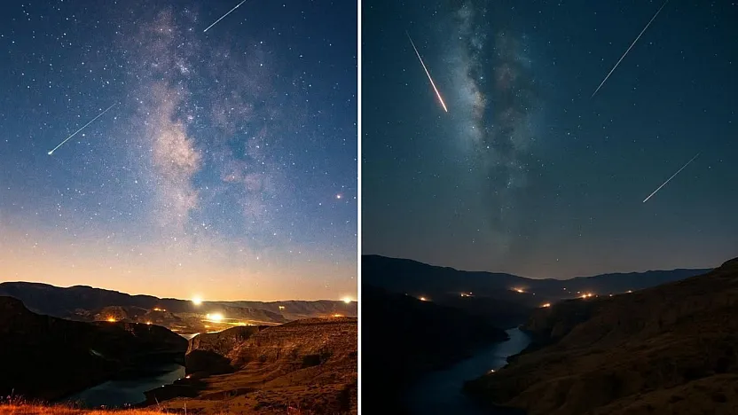 Siirt'te Perseid Meteor Yağmuru Gökyüzünü Aydınlattı