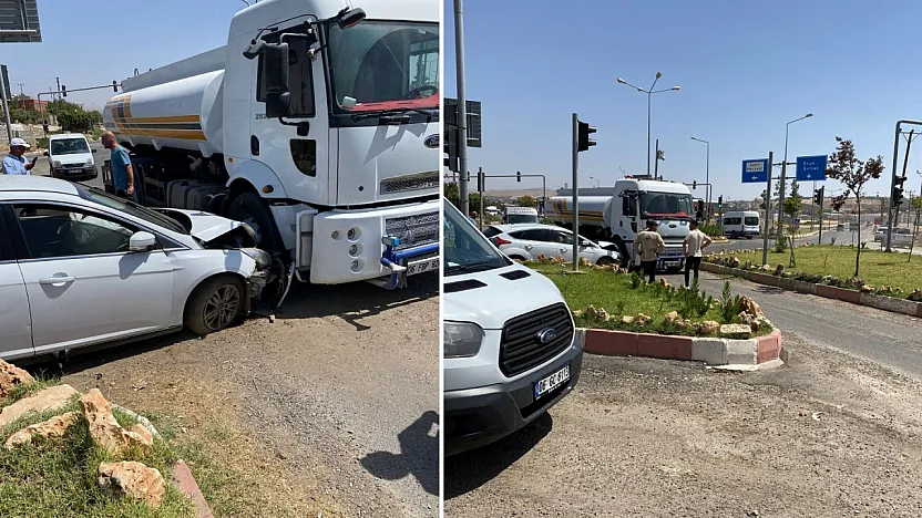 Siirt'te Su Tankeri ile Otomobil Çarpıştı: 11 Yaşındaki Çocuk Yaralandı