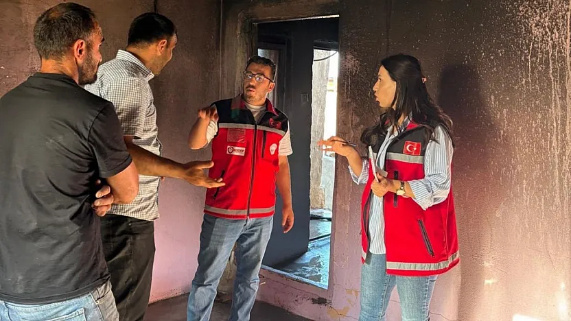 Siirt'te Yangın Sonrası Destek Çalışmaları Başladı