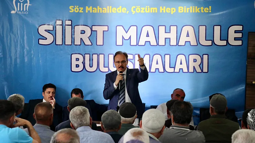 Siirt Valisi Dr. Kemal Kızılkaya, Conkbayır Mahallesi'nde Mahalle Buluşması Gerçekleştirildi