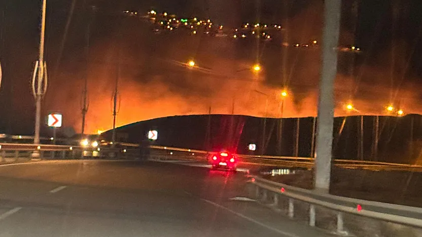 Son Dakika! Siirt Çevre Yolunda Büyük Yangın!