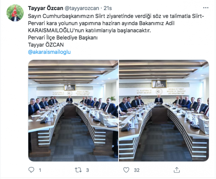 Başkan Özcan Duyurdu: Siirt-Pervari yol yapımına haziranda başlanacak