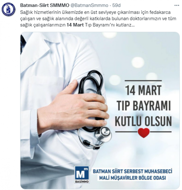 14 Mart Tıp Bayramı Kutlu Olsun!