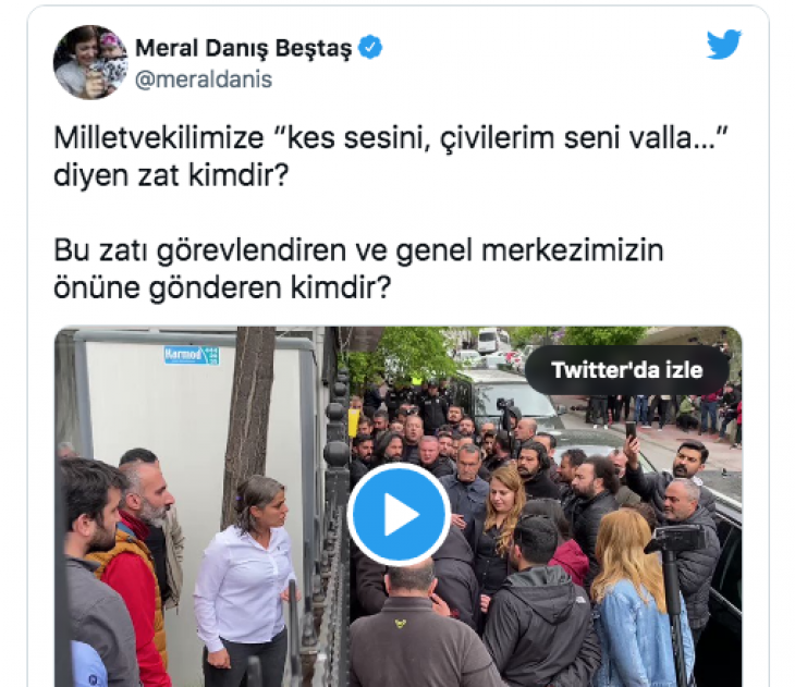 HDP önünde gerilim: Milletvekilini 'seni çivilerim' diye tehdit etti!