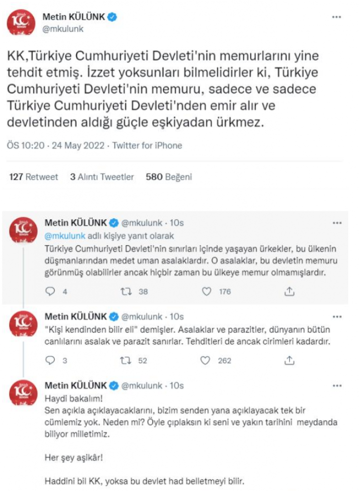 AK Partili Külünk'ten Kılıçdaroğlu'na tehdit: Haddini bil yoksa bu devlet had belletmeyi bilir