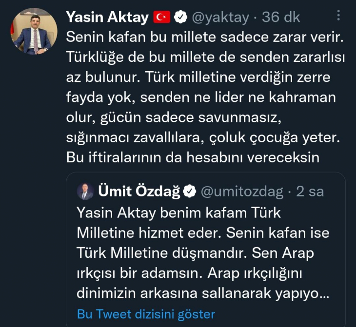 Sosyal Medyada Yasin Aktay ile Ümit Özdağ Arasında Sert Tartışma Büyük Yankı Uyandırdı! 