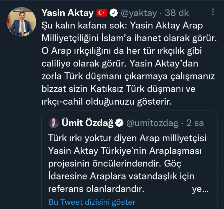 Sosyal Medyada Yasin Aktay ile Ümit Özdağ Arasında Sert Tartışma Büyük Yankı Uyandırdı! 