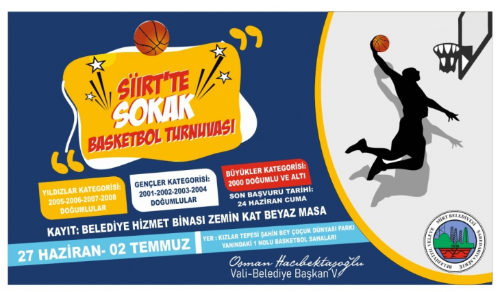 Siirt'te 3X3 'Streetbal Turnuvası' Düzenlenecek!