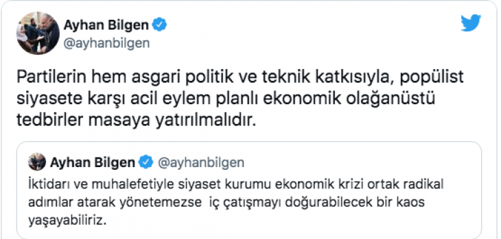 Ayhan Bilgen'den uyarı: İç çatışmayı doğurabilecek bir kaos yaşayabiliriz