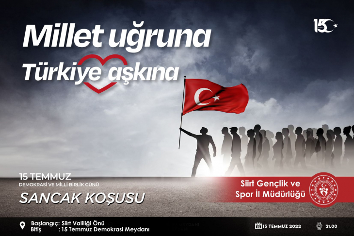 Siirt'te 15 Temmuz Şehitler Sancak Koşusu Düzenlenecek