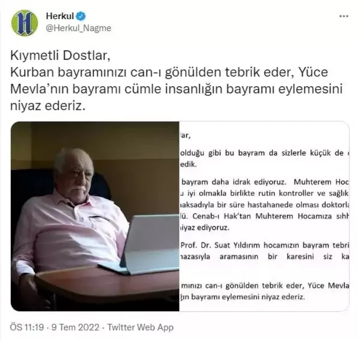 Fetullah Gülen hastaneye kaldırıldı