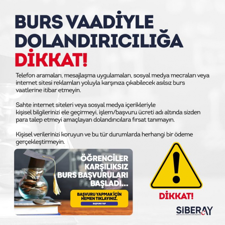 Öğrenciler Burs Vaadiyle Dolandırıcılığa Dikkat! Siirt Emniyet Müdürlüğü Uyarıda Bulundu