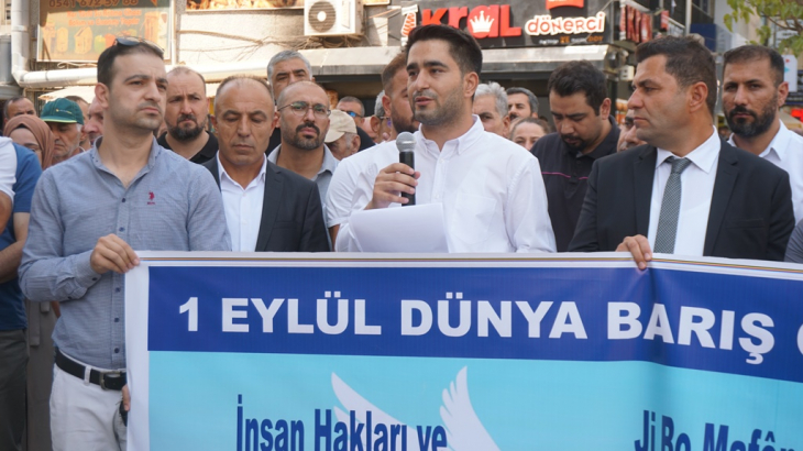 Siirt'te 1 Eylül Dünya Barış Günü Nedeniyle HDP, CHP, DEVA ve STK'dan Ortak Açıklama!